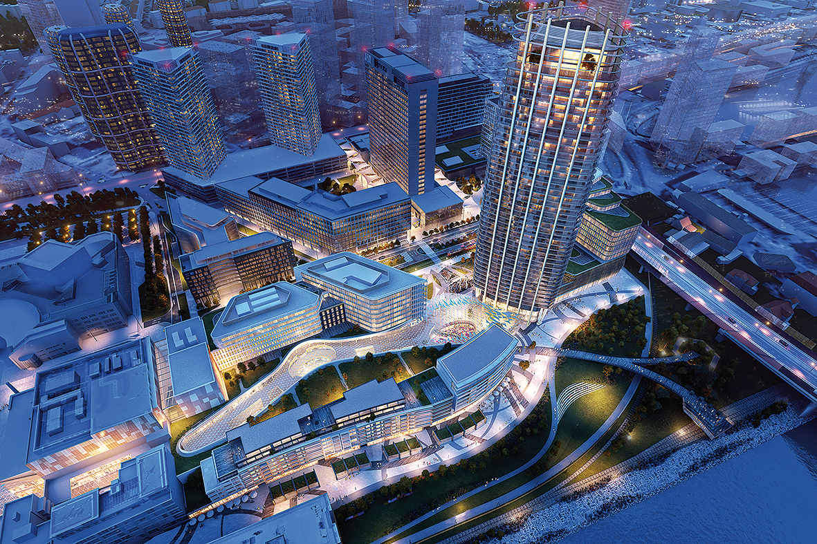 Eurovea 2, Bratislava Budúci projekt, vizualizácia J&T REAL ESTATE