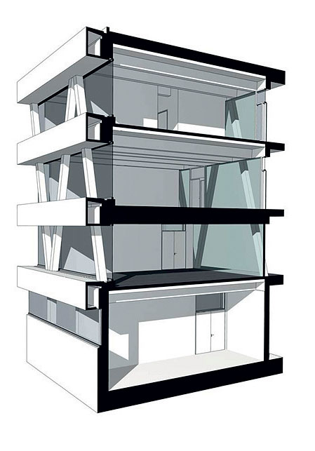 11 Rez fasadou detail