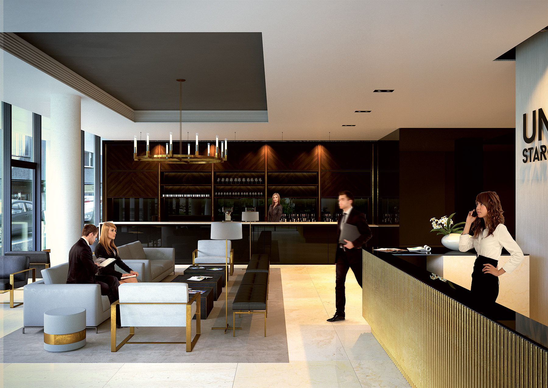 Interiér hlavného vstupného lobby