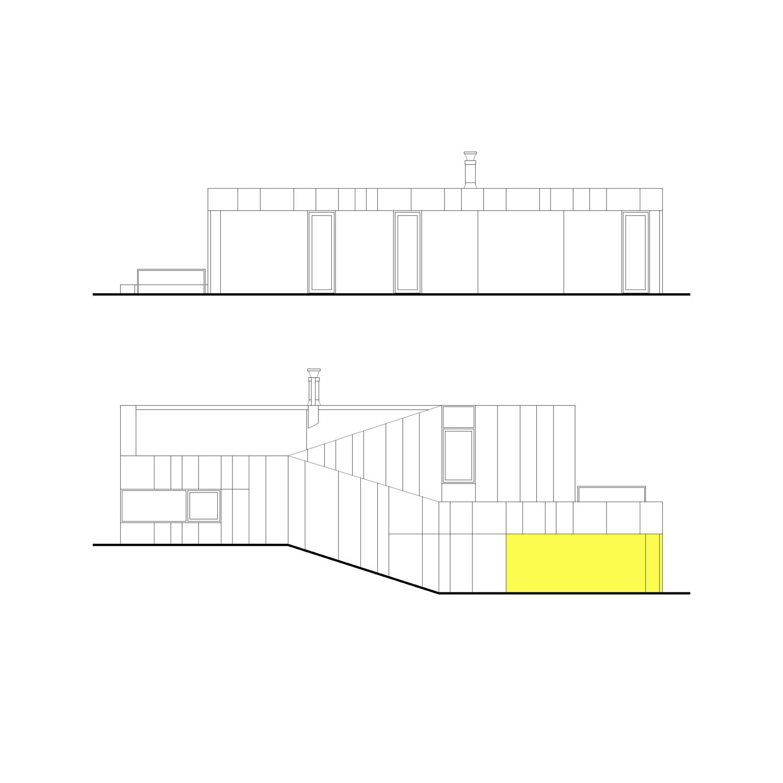 Jednogeneračný dom na troch úrovniach - foto - pha_K2_32_elevations-west&east