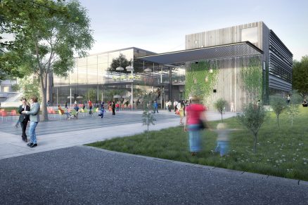 View of EL Building  Leaf Academy    Bogle Architects