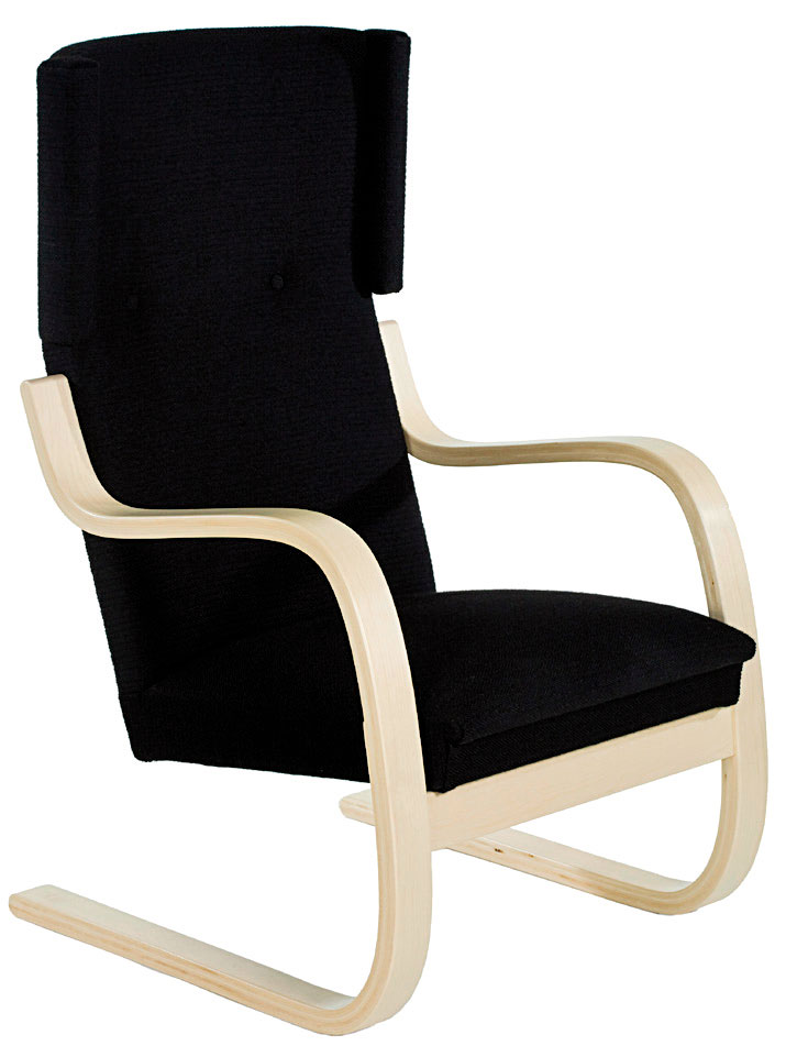 Nápadité kreslá Armchair 400 a 401 (dizajn: Alvar Aalto, 1936, 1933)