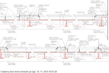 Dom remesiel detail sklennej podlahy
