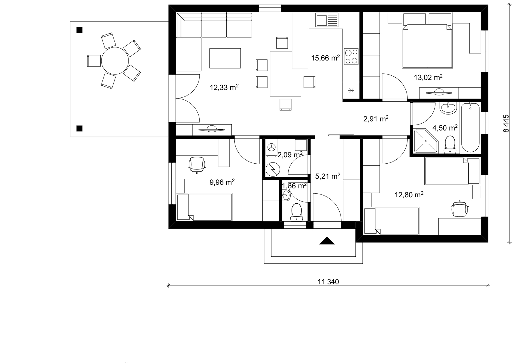 Podorys domu Mondo od Inovadomy