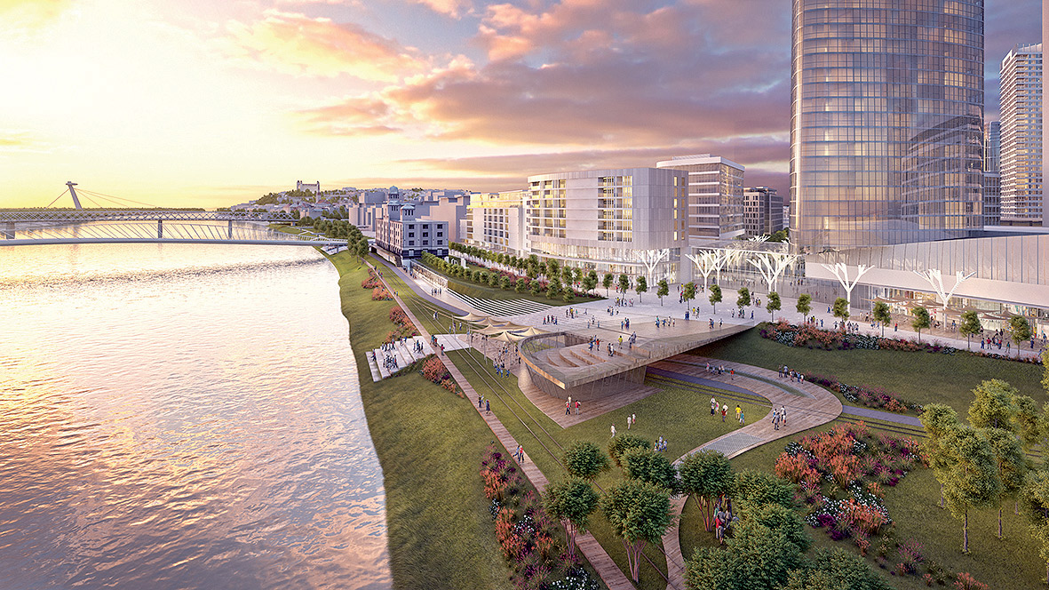 Eurovea 2, Bratislava Výstavba: 2017 – 2019 Obľúbené nákupné centrum sa rozšíri o ďalších takmer 50 % súčasných nákupných plôch.