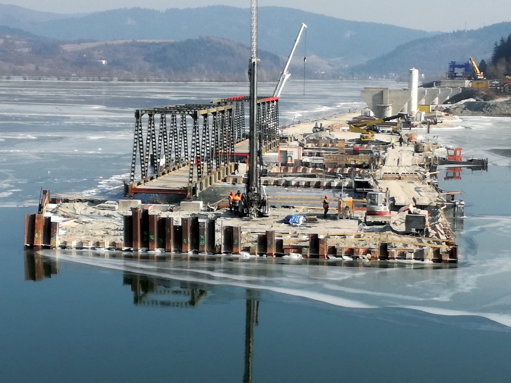 Trysková injektáž na ostrove č. 4