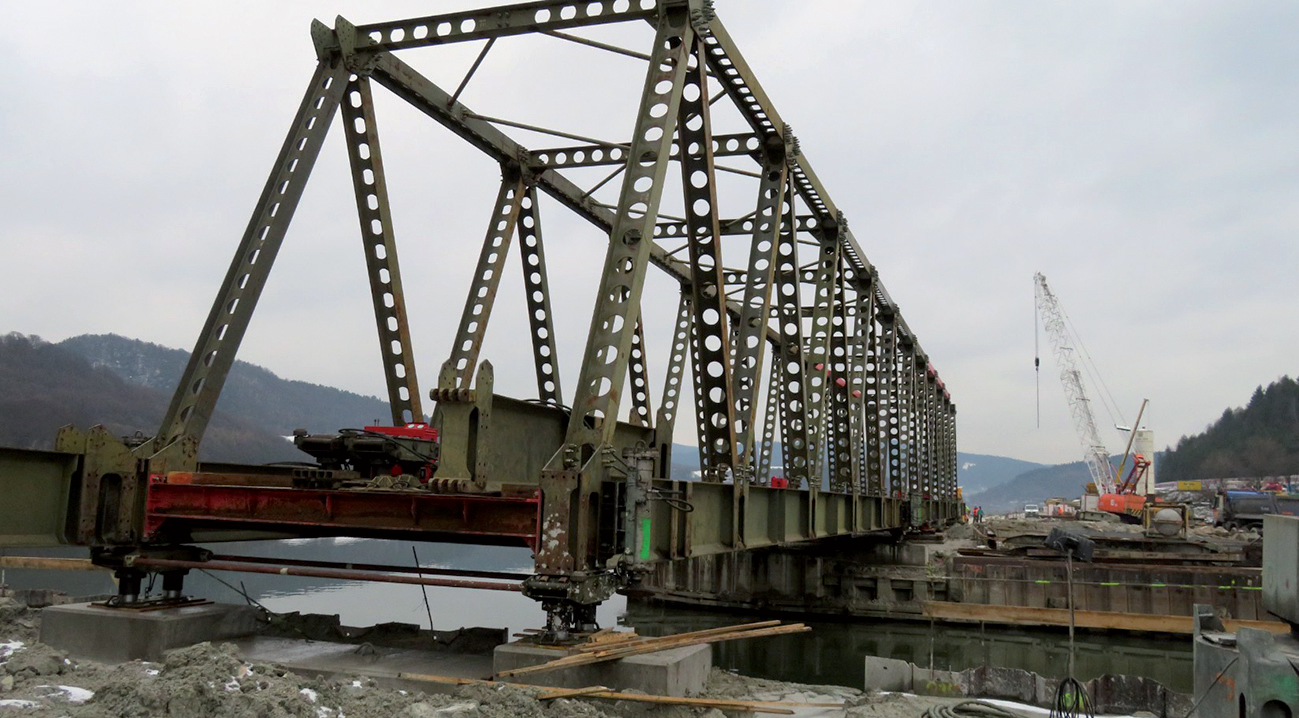 Montáž mostných provizórií