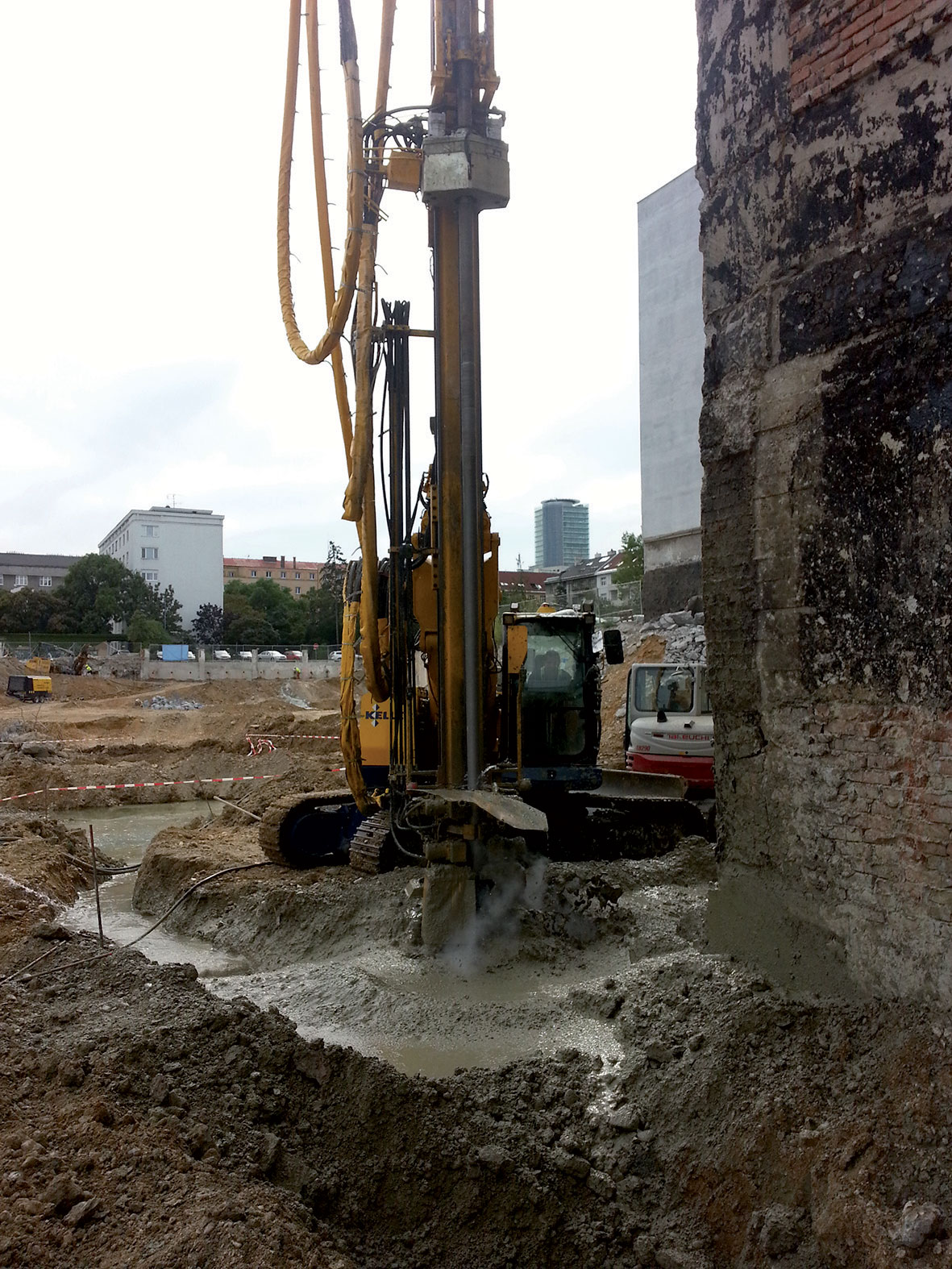 Realizácia polstĺpu tryskovej injektáže