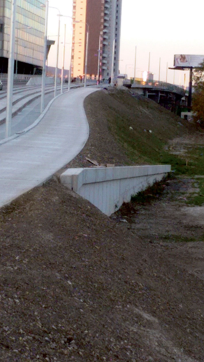 Obr. 2 Nosný systém MHD, I. časť – stúpanie od Bosákovej na estakádu Einsteinova