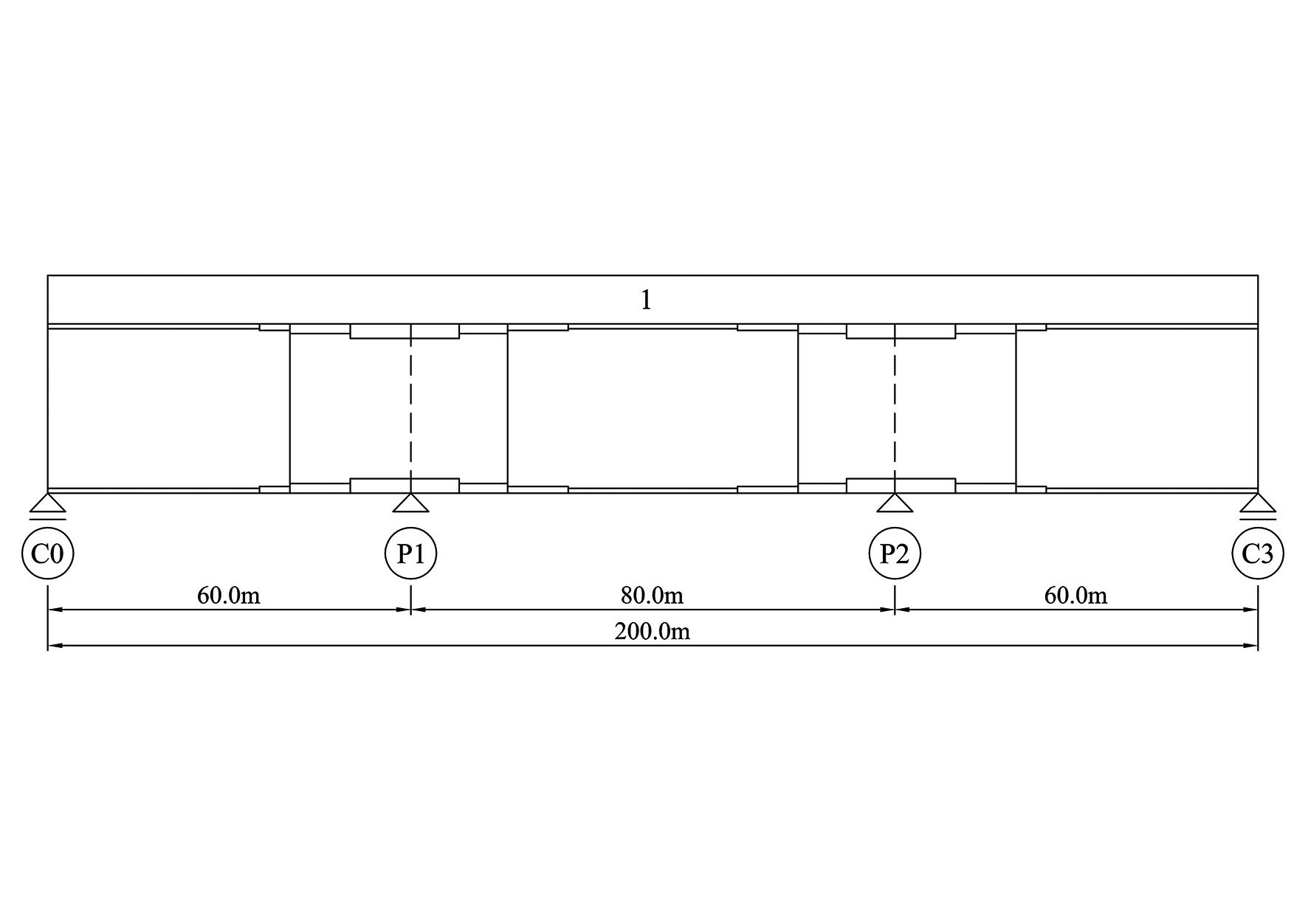 Obr. 7  Metóda 3 – poradie betónovania úsekov ŽB dosky