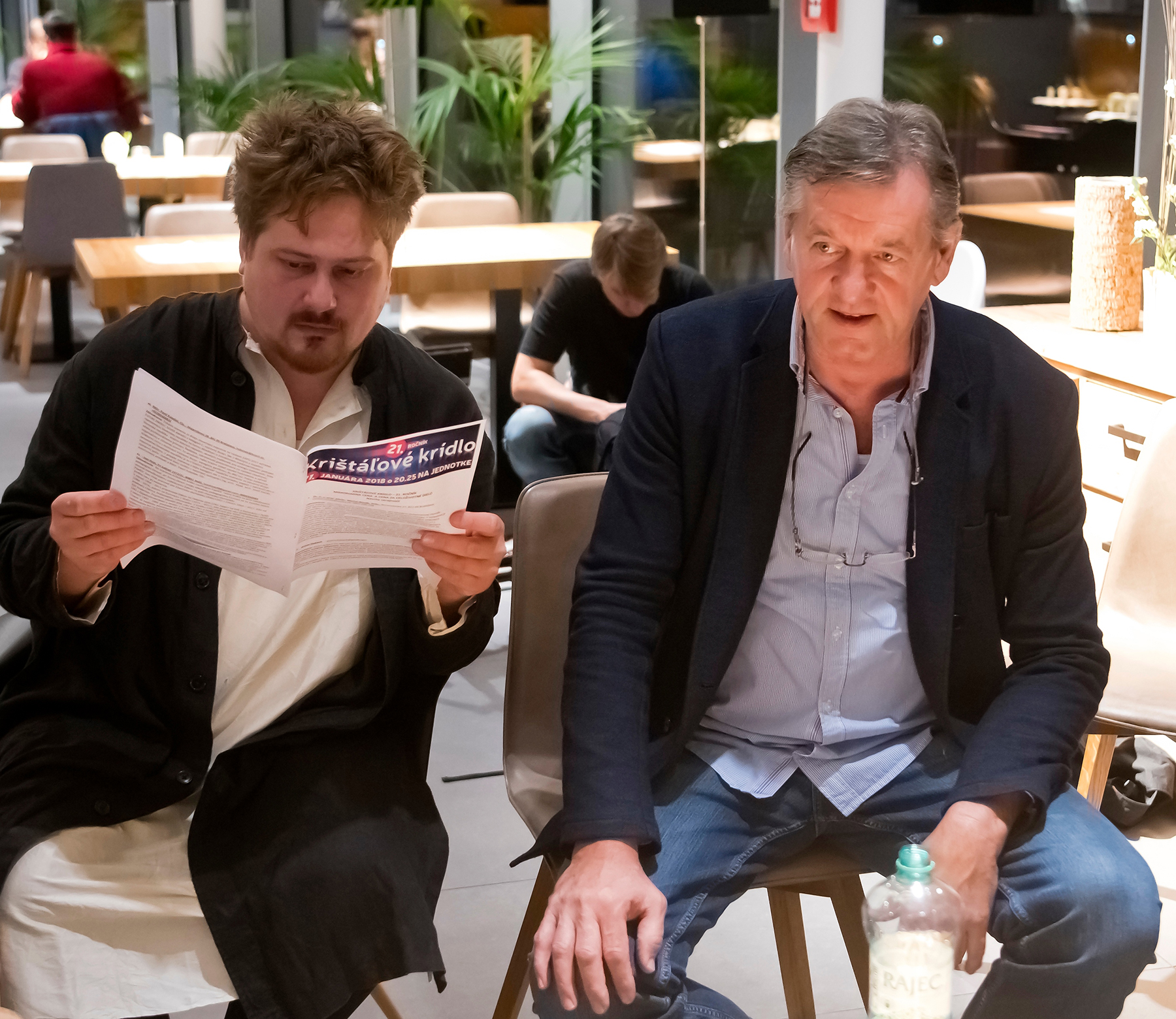 Boris Hanečka a Ivan Pavle na stretnutí členov poroty