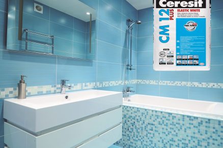 Ceresit image photo bathroom with Ceresit CM 12 Plus Elastic White