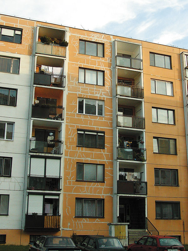 obvodový,plášť,bytový,dom,poruchy