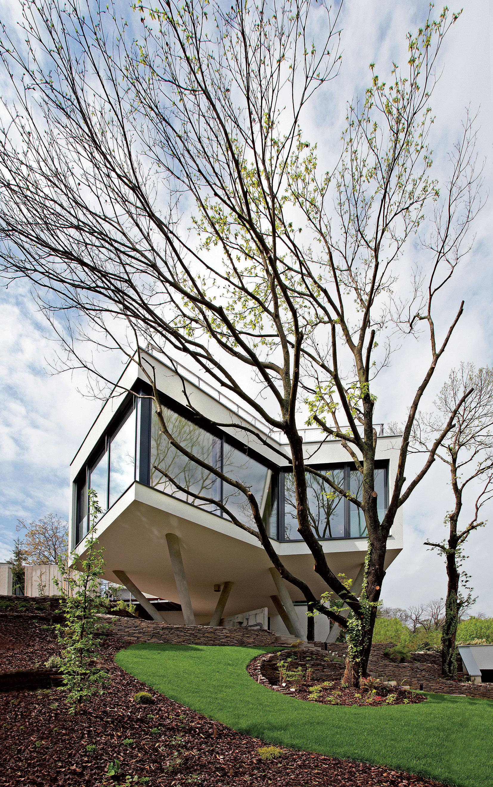 Dom medzi stromami na bratislavských Kramároch bol v roku 2014 nominovaný na cenu Dušana Jurkoviča. Foto: Tomáš Manina