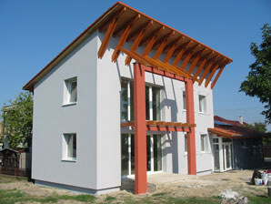 Pasívny dom v Pustých Úľanoch tesne po dokončení Pasívny dom v Pustých Úľanoch tesne po dokončení