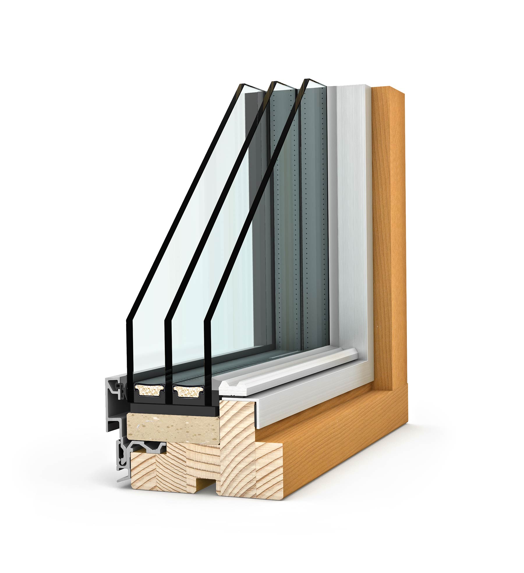 PANORAMA HX 300 dosiahne so sériovým bezpečnostným 3-sklom najlepšiu tepelno-izolačnú hodnotu UW = 0,73 W/m2K a zvukovú izoláciu až 40 dB.