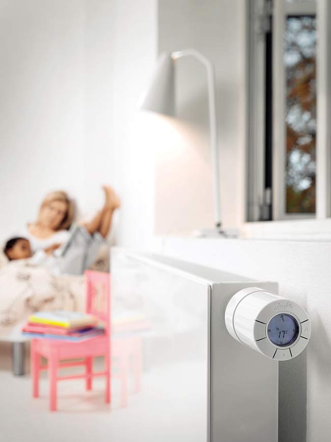 Obr. 5 Termostatické hlavice sa bezproblémovo začlenia do akýchkoľvek interiérov