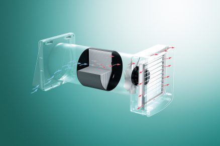 Lokalna Vaillant recoVAIR VAR 60 v stene