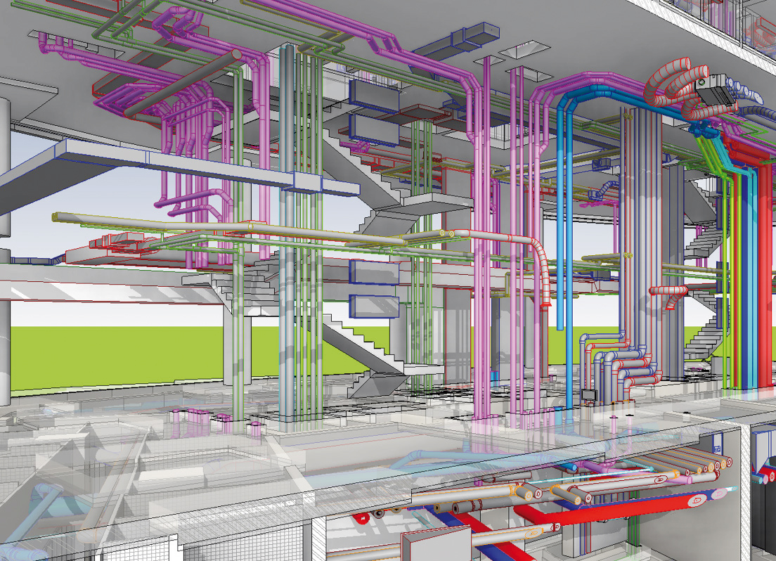 Obr. 1 Návrh a koordinácia TZB rozvodov (zdroj: GFI, a. s.)