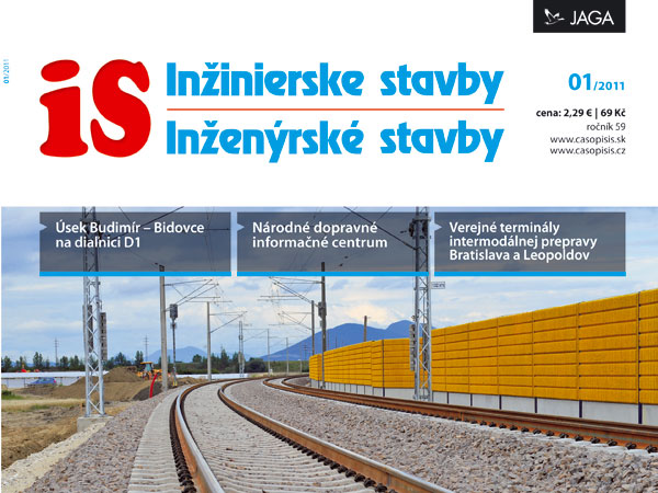 Časopis Inžinierske stavby/Inženýrské stavby 1/2011 v predaji