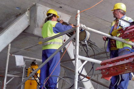 Predpínacie práce na mestskej estakáde v Považskej Bystrici