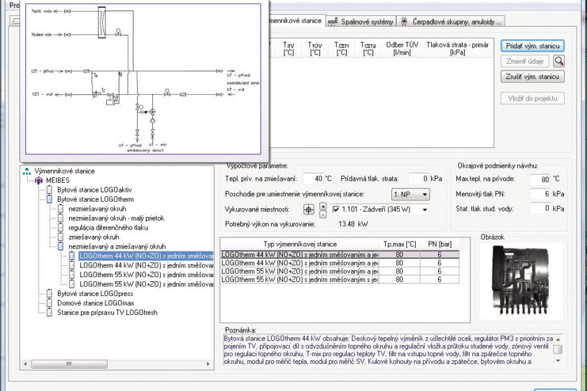 softver na projekty ustredneho vykurovania